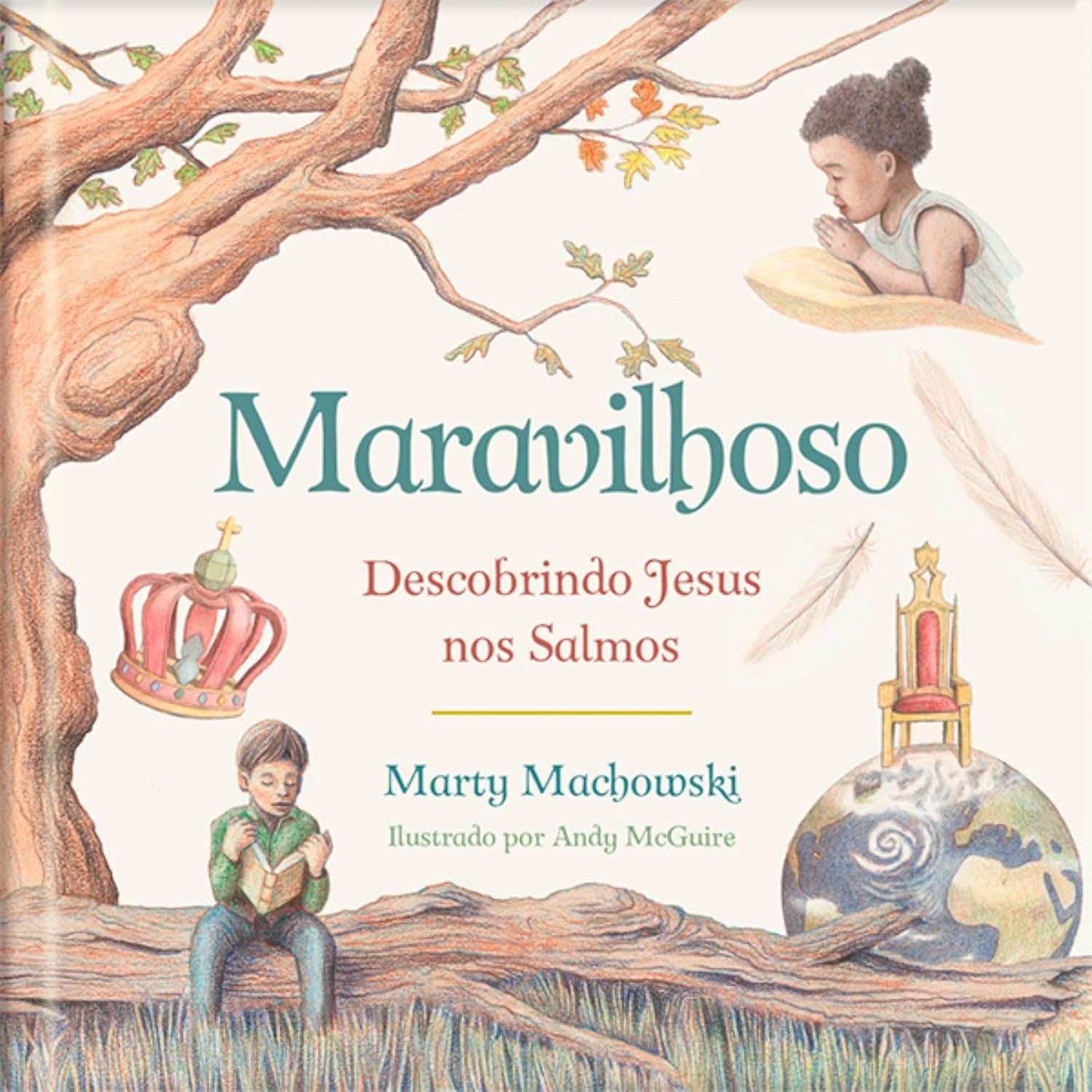 Capa do livro infantil cristão “Maravilhoso – Descobrindo Jesus nos Salmos”, que ensina sobre Jesus e os Salmos, ideal para quem busca livros cristãos para crianças.